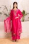 Fuchsia Pink Chanderi Embroidered Set - M8/04