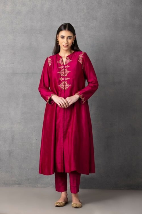 Falsa Embroidered Dupion Silk kurta set – M3/03C