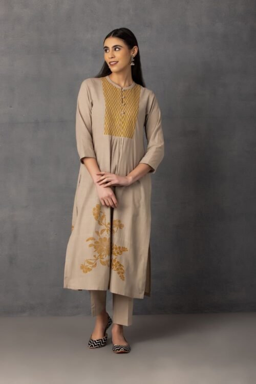 Toosh soft khadi printed kurta set – M9-07